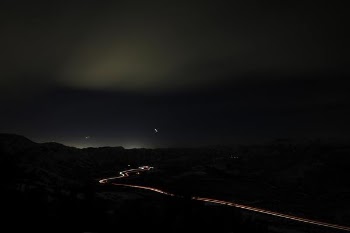 road during night time