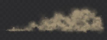 Road dust cloud Free Vector