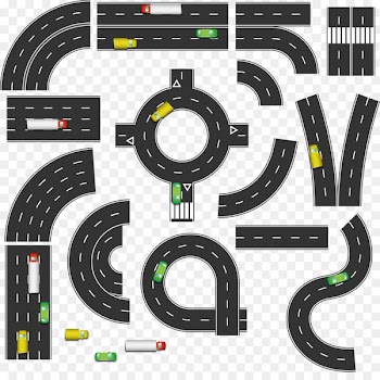 Road Euclidean vector Infographic - 3.14 road design vector material 