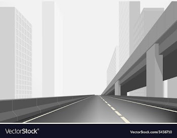 Road in a town vector image