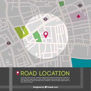 Road location map graphic Free Vector