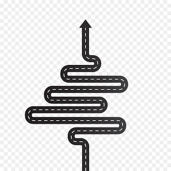 Road map Technology roadmap - curved arrow tool 