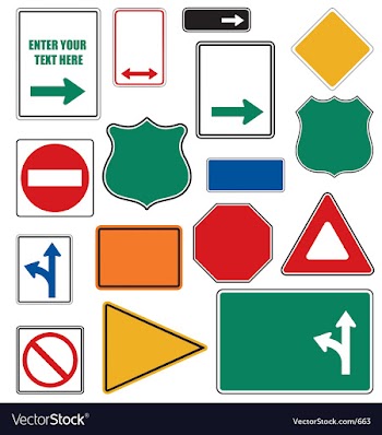 Road signs vector image