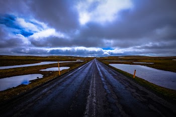Road Surrounded With Body of Water