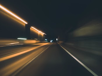 Road Tunnel in Time Lapse Wallpaper