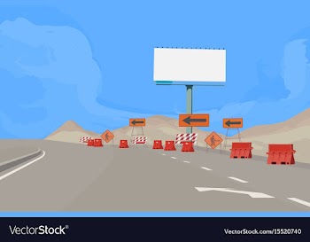 Road under construction vector image