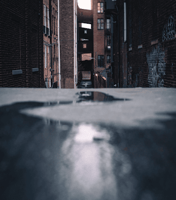 Road With Water on Focus Photography