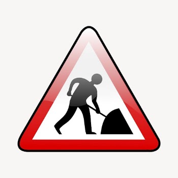 Road work sign clipart, construction | Free Vector - rawpixel