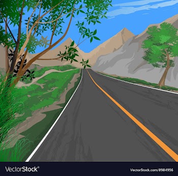 Roadside vector image