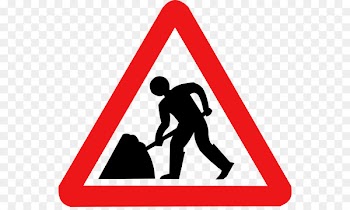 Roadworks Traffic sign - road 