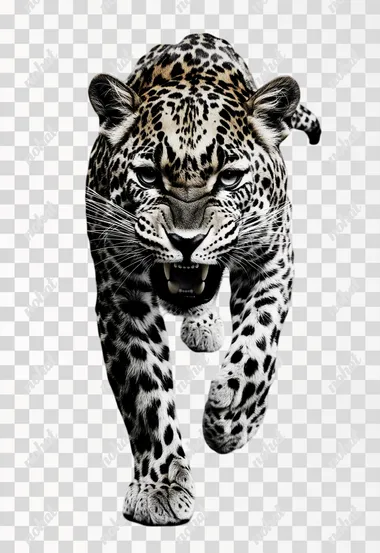 Roaring Leopard: A Captivating Studio Photography Portrait Roaring Leopard: A Captivating Studio Photography Portrait