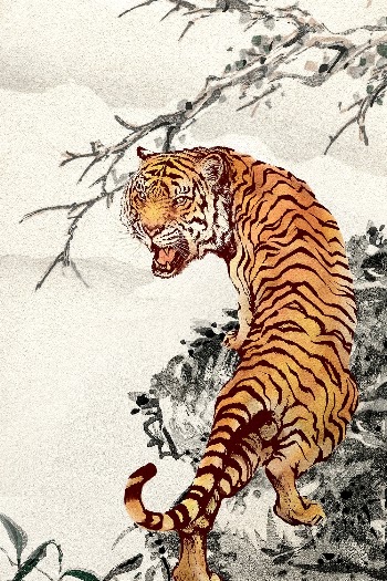 Roaring tiger background, Chinese horoscope | Free Photo - rawpixel