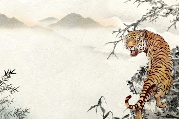 Roaring tiger background, Chinese horoscope | Free Vector - rawpixel