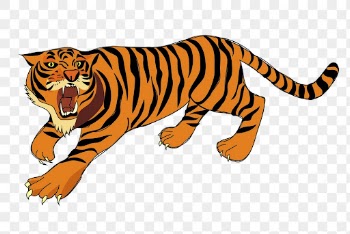 Roaring tiger png sticker illustration, | Free PNG - rawpixel
