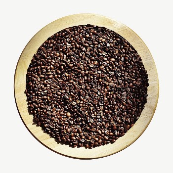 Roasted coffee beans on a plate | Free PSD - rawpixel
