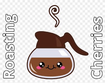 Roasting Cherries - Emoji Coffee Pot Tote Bag, Natural