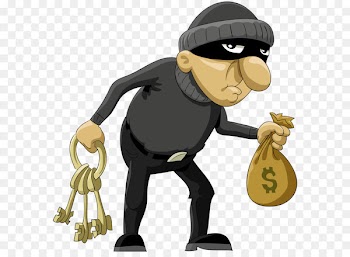 Robbery Cartoon Theft Illustration - Vector thief 