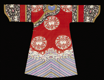Robe of red silk with eight | Free Photo - rawpixel