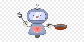 Robot Cooking Cartoon Chef Kitchen - Food Robot Clip Art