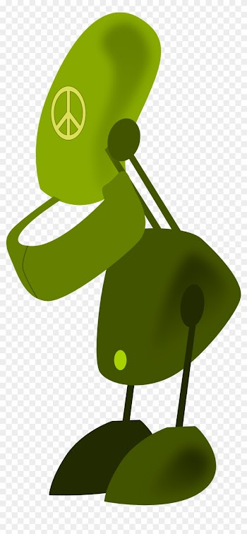 Robot Green Geometry Clipartist - Little Robot Tote Bag, Adult Unisex, Natural