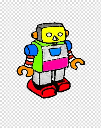 Robot , Hand painted color robot transparent background PNG clipart