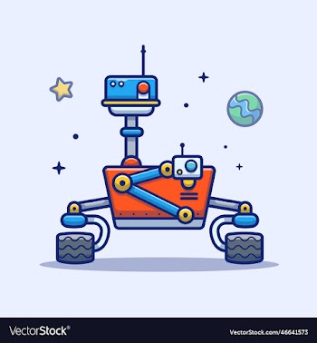 robot in space cartoon