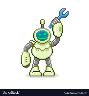 robot with a wrench