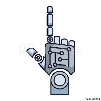 robotic hand index icon
