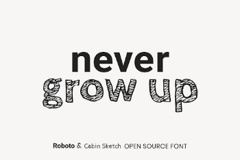 Roboto & Cabin Sketch open | Free Font Add-on - rawpixel