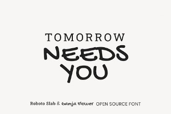 Roboto Slab & Gamja Flower | Free Font Add-on - rawpixel