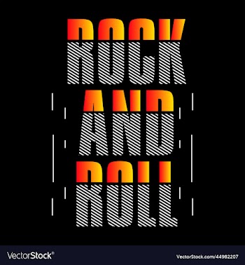 rock and roll typography design t - shirt print