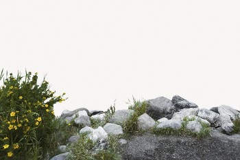 Rock border collage element, nature | Free PSD - rawpixel