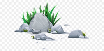 Rock Clip art - Vector grass stone 