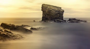 Rock Formation in Fog