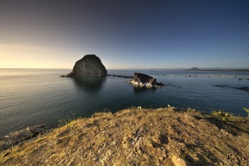 Rock Formation on Body of Water