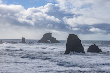 Rock Formations in a Body of Water