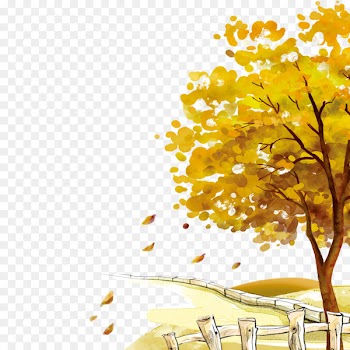 Rock Length Paper Landscape Limestone - Park autumn leaves 