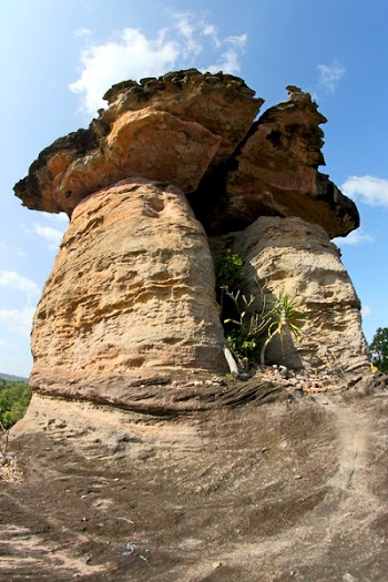 Rock Monolith Under Blue Sky