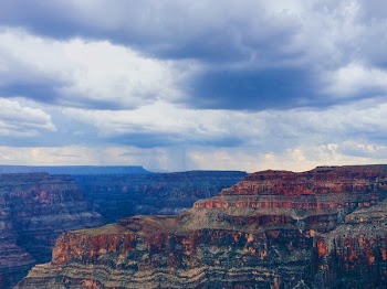 Rock Mountain View Under White Clouds
