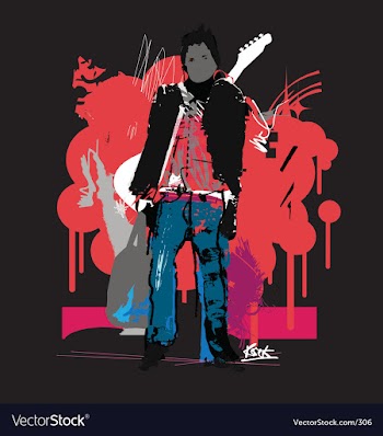 Rock'n'Roll man vector image