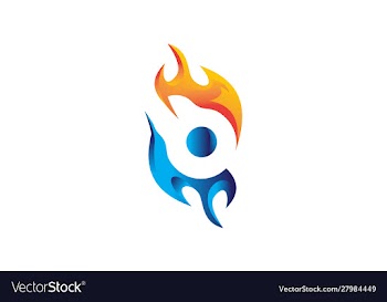 Rock star or band fire logo brand electric guitar vector image