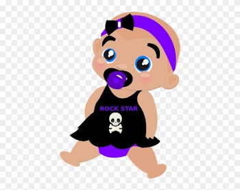 Rock Star Showing Post Clip Art - Rock N Roll Baby Png
