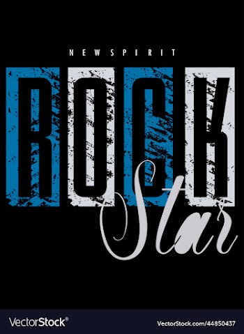 rock star typography for t shirt design premium