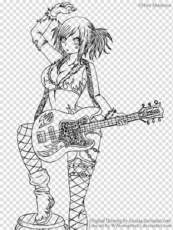 Rocker Lucy line art Juviaaa transparent background PNG clipart