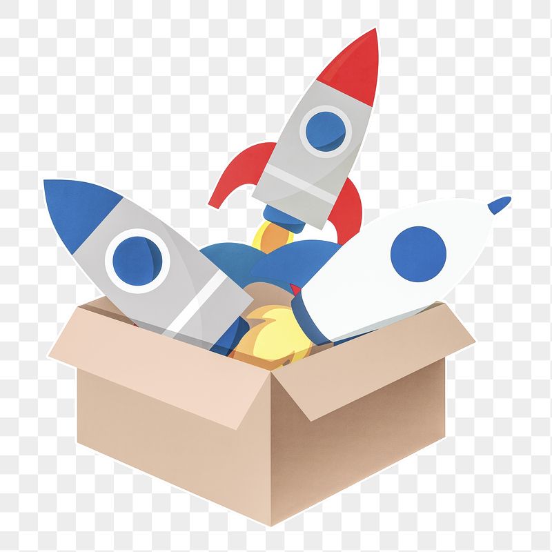 Rocket box png sticker, transparent | Free PNG - rawpixel