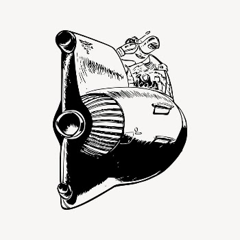 Rocket clipart, vintage illustration vector. | Free Vector Illustration - rawpixel