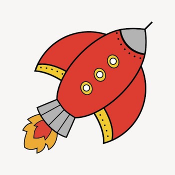 Rocket doodle sticker, space travel | Free Vector - rawpixel