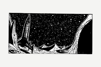 Rocket drawing clipart, space illustration | Free PSD - rawpixel
