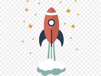 Rocket Flat design Icon - Vector cartoon rocket 