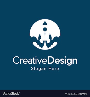 Rocket future aviation creative business logo vector image